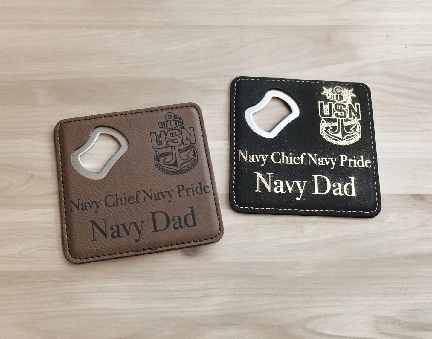 Navy Chief Dad Coaster, Bottle Opener, Senior Chief, Master Chief, Father's Day Present, Best Dad Birthday Gift, Military Family