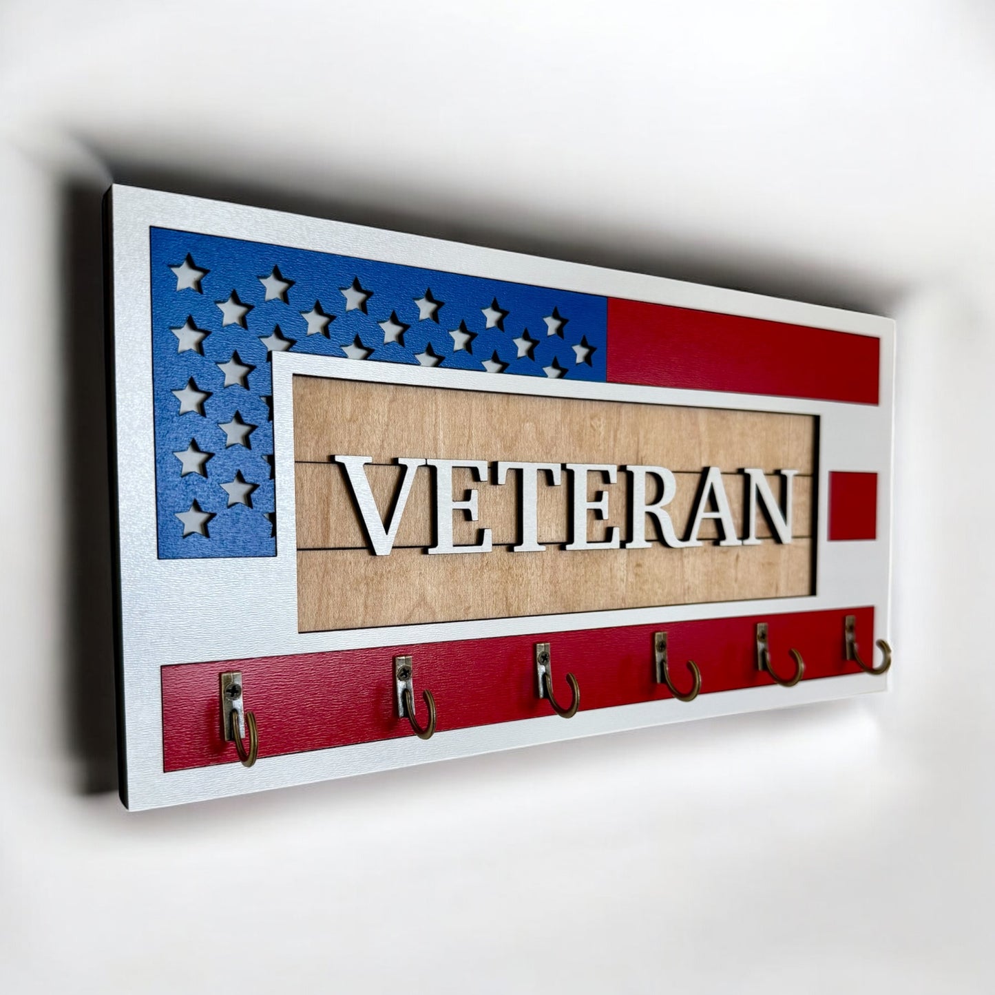 Veteran USA Flag Key Holder