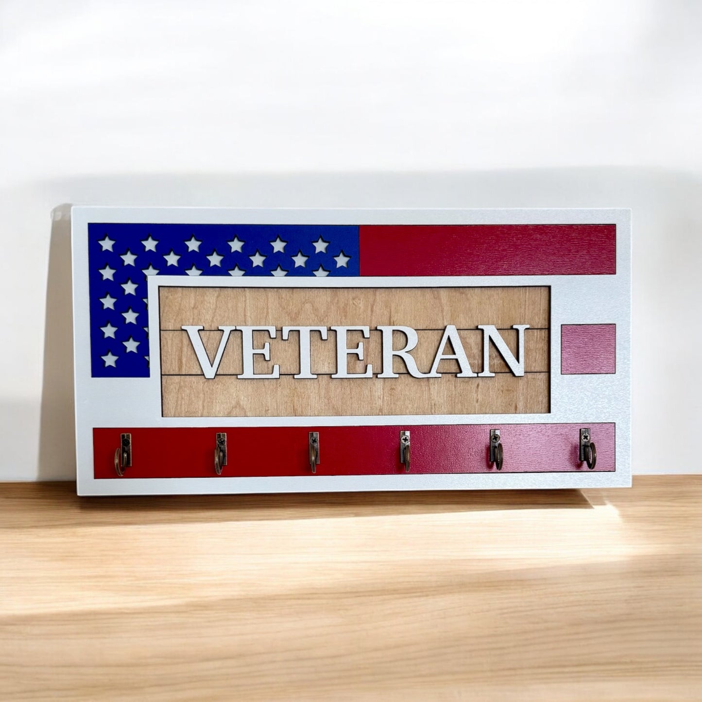Veteran USA Flag Key Holder