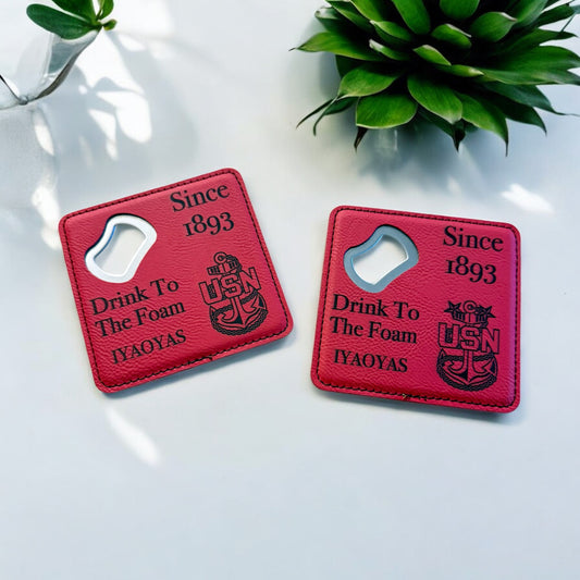 Navy Chief Ordnanceman IYAOYAS Bottle Opener Coaster