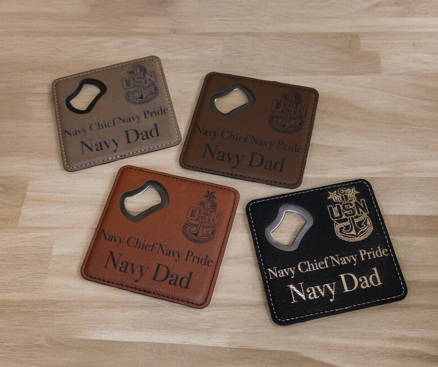 Navy Chief Dad Coaster, Bottle Opener, Senior Chief, Master Chief, Father's Day Present, Best Dad Birthday Gift, Military Family