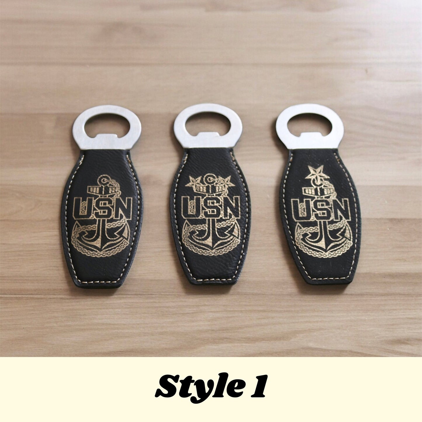 Navy Chief Bottle Opener Magnetic, Senior Chief, Master Chief, Man Cave Magnet Leatherette Bottle Opener