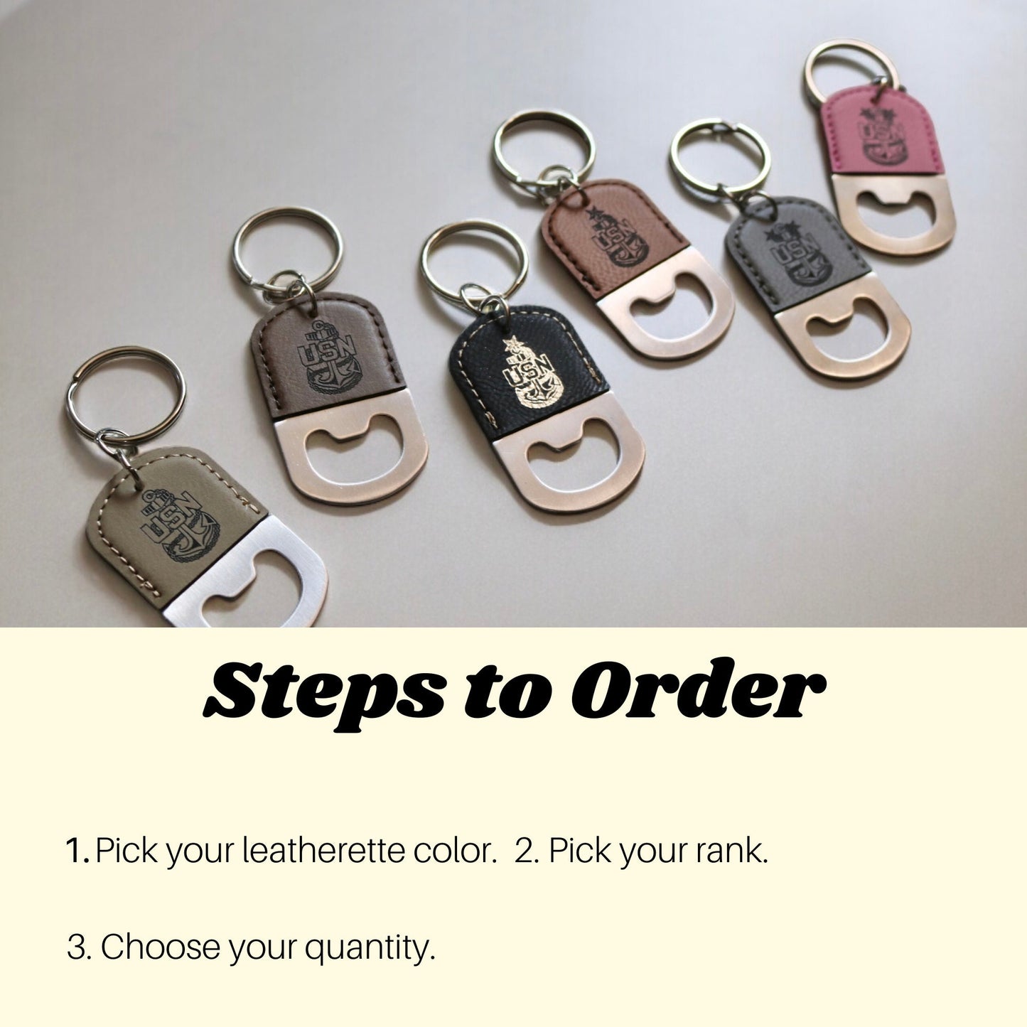 Navy Chief Keychain Bottle Opener, Senior Chief, Master Chief, Key chain