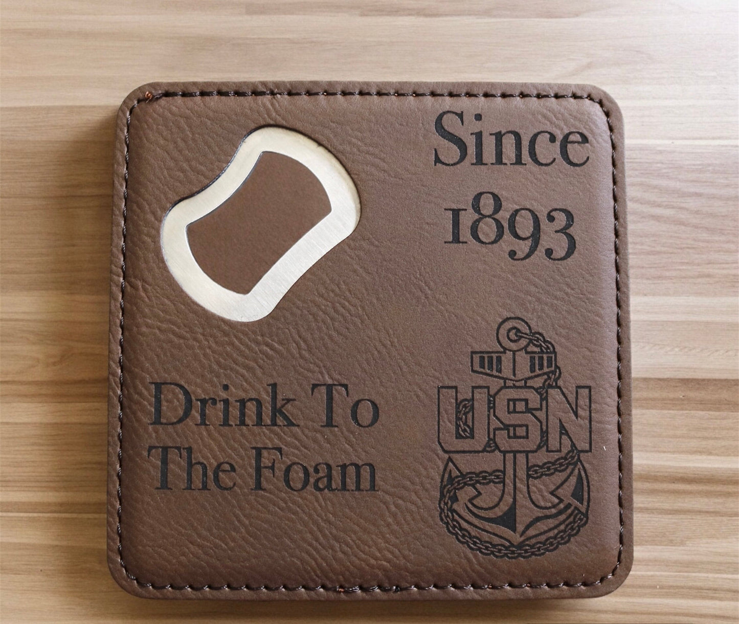 Navy Chief Bottle Coasters, Bottle opener, Beer coasters, Senior Chief, Master Chief and the GOAT