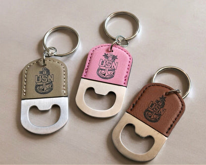 Navy Chief Keychain Bottle Opener, Senior Chief, Master Chief, Key chain