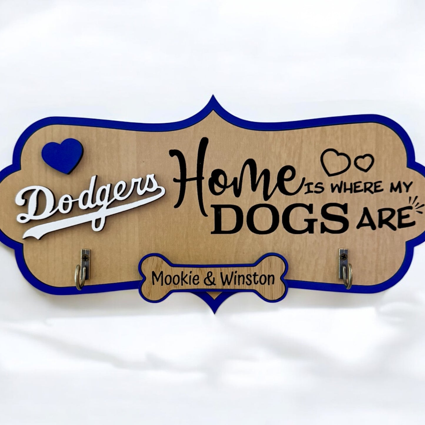 LA Dodger Inspired Dog Leash Holder