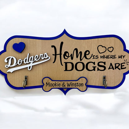 LA Dodger Inspired Dog Leash Holder