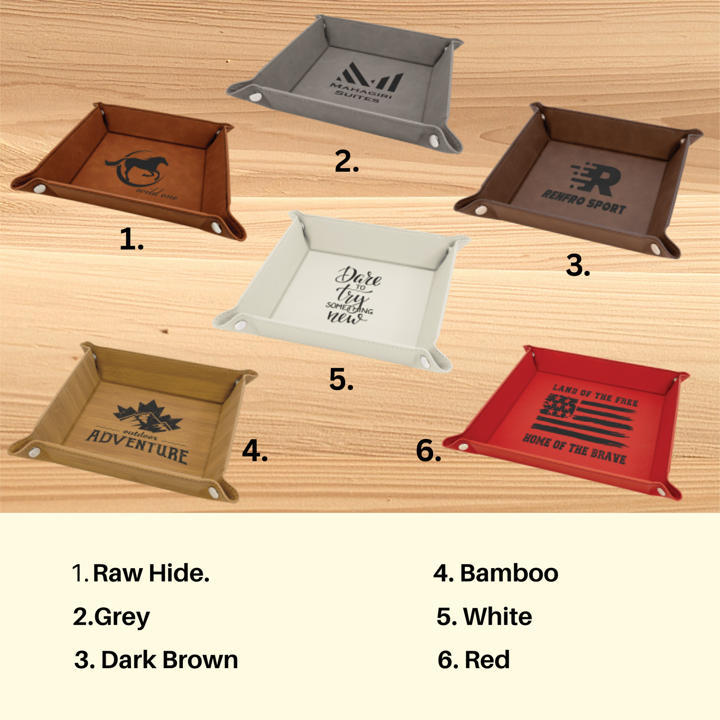 Marine Corps Catchall Tray – USMC Eagle Globe & Anchor Leatherette Valet Tray (6" x 6")
