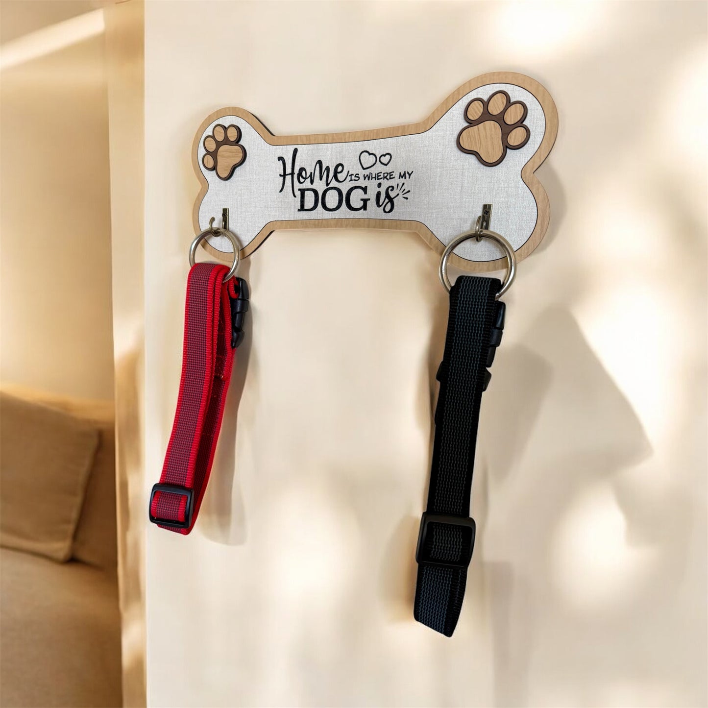 Home Is Where My Dog Is Leash Holder