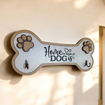 Home Is Where My Dog Is Leash Holder