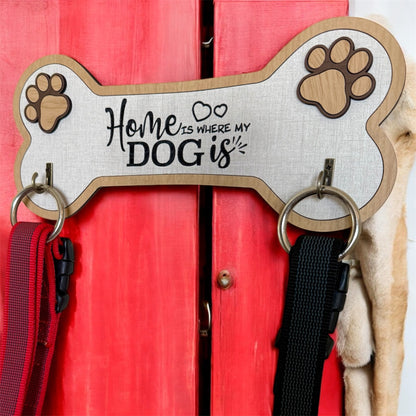 Home Is Where My Dog Is Leash Holder