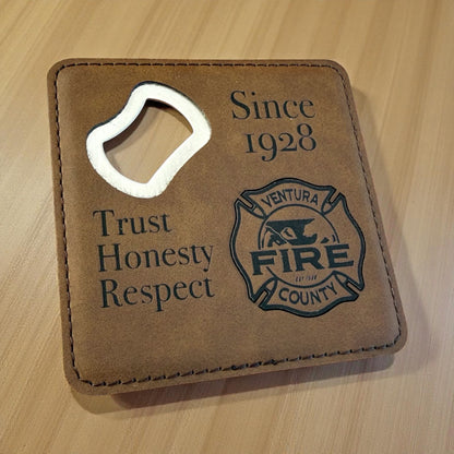 Ventura County Firefighter Bottle Opener Coaster