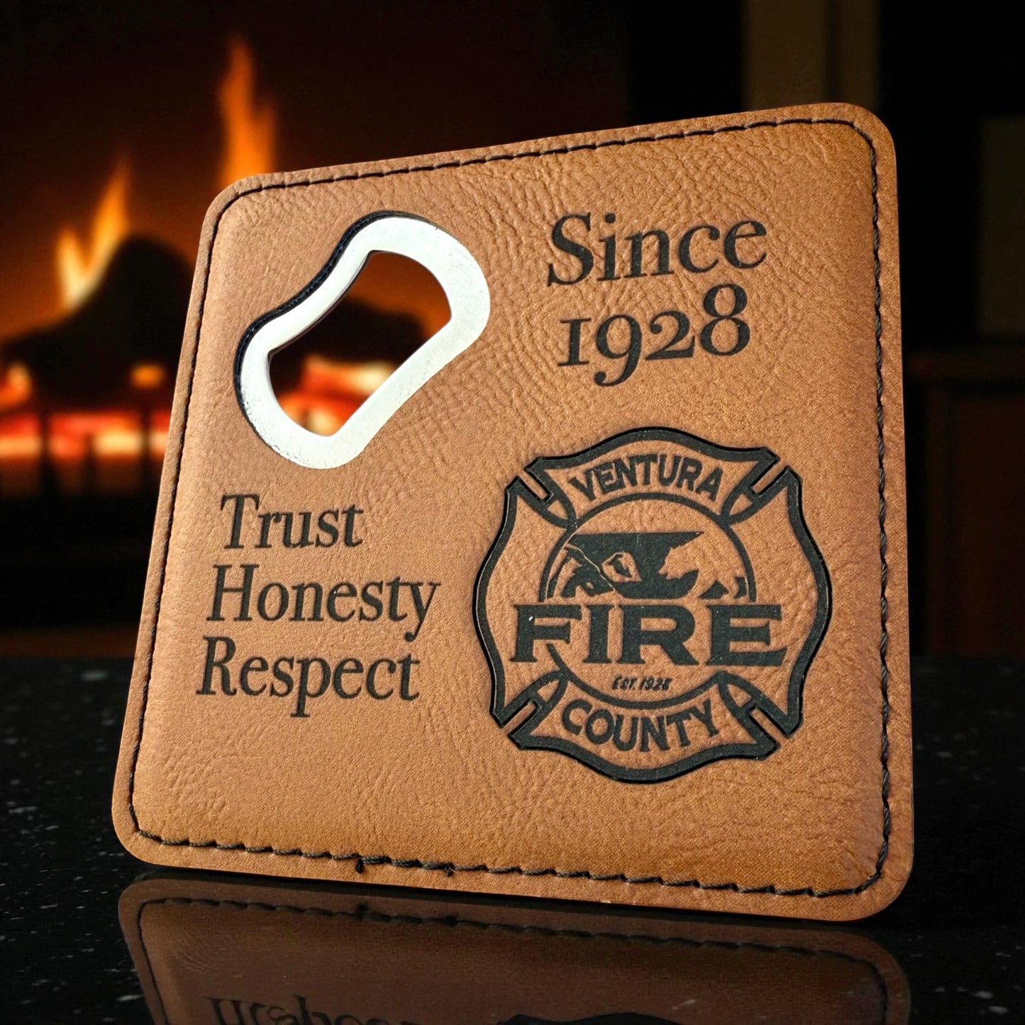 Ventura County Firefighter Bottle Opener Coaster