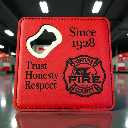 Ventura County Firefighter Bottle Opener Coaster