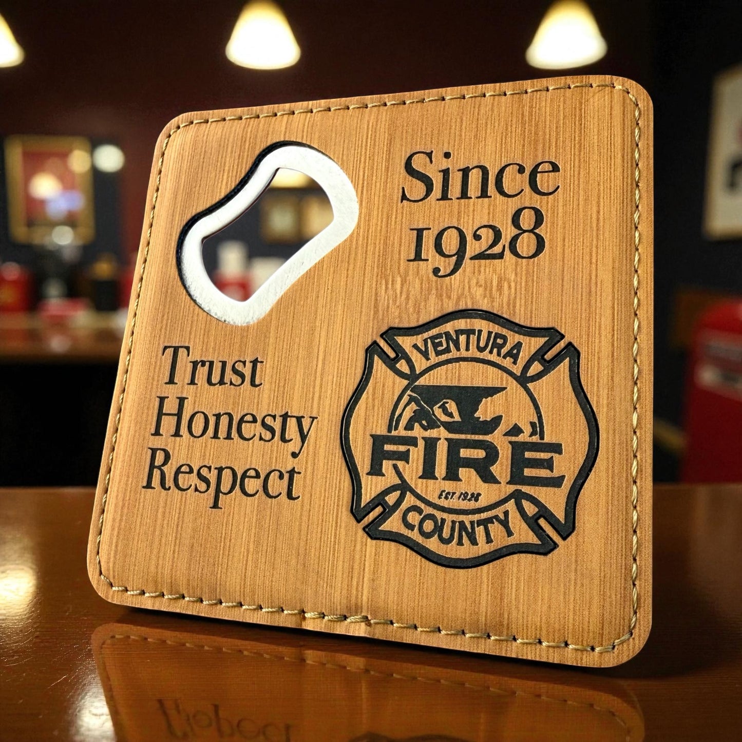 Ventura County Firefighter Bottle Opener Coaster