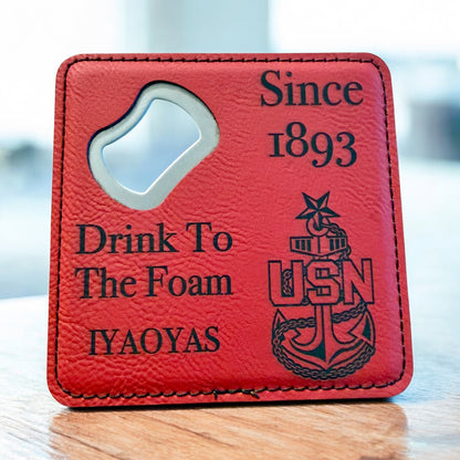 Navy Chief Ordnanceman IYAOYAS Bottle Opener Coaster