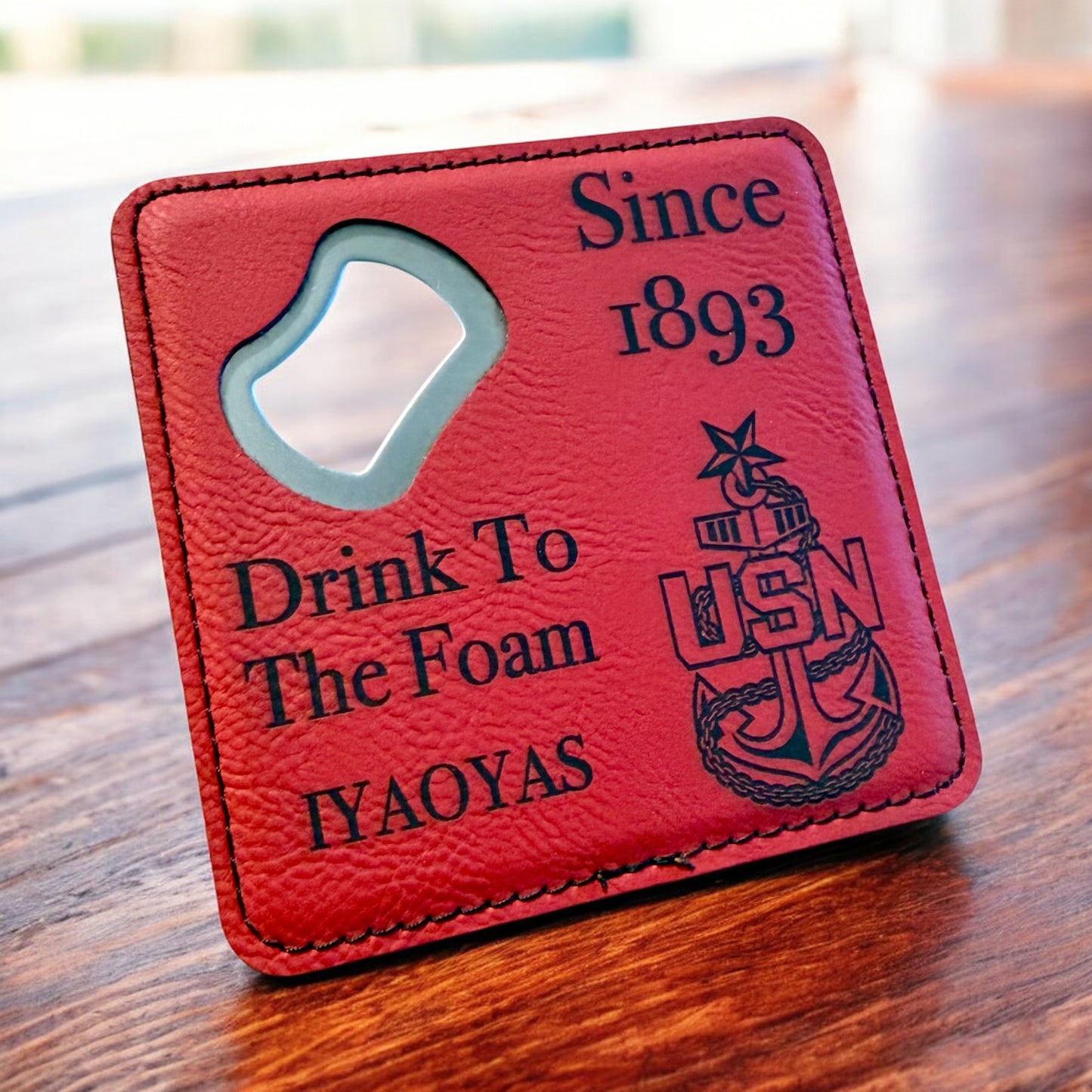 Navy Chief Ordnanceman IYAOYAS Bottle Opener Coaster