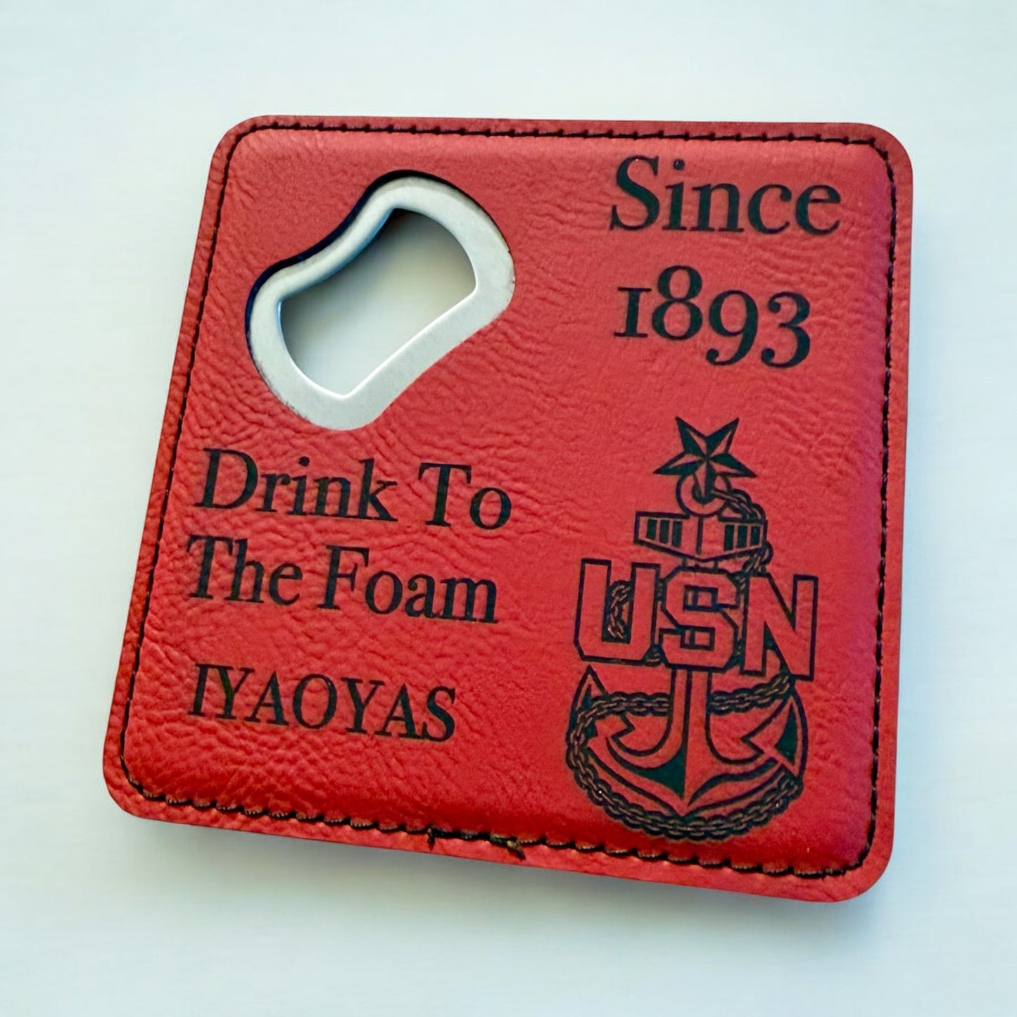 Navy Chief Ordnanceman IYAOYAS Bottle Opener Coaster