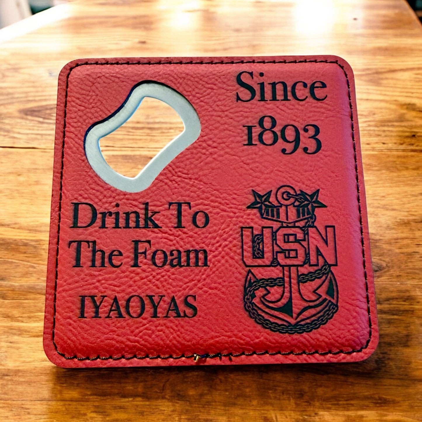 Navy Chief Ordnanceman IYAOYAS Bottle Opener Coaster