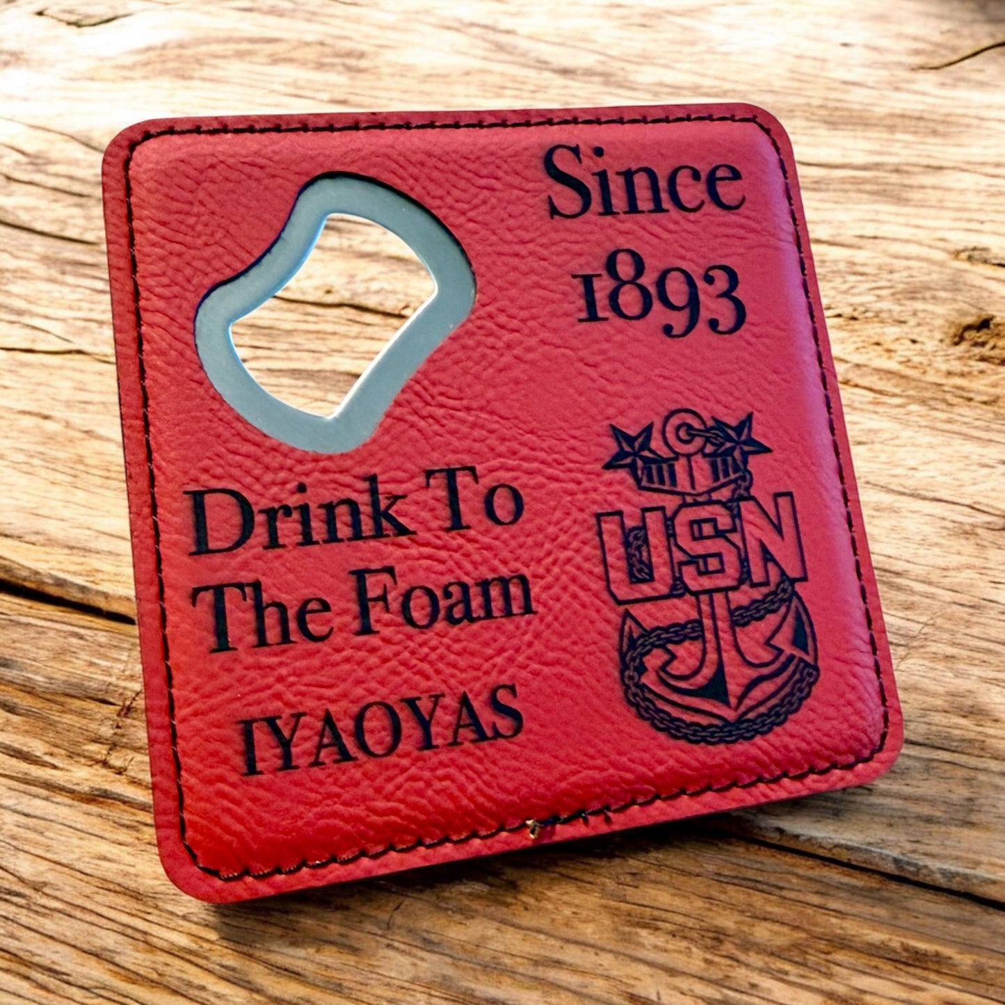 Navy Chief Ordnanceman IYAOYAS Bottle Opener Coaster