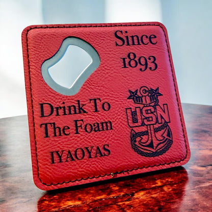 Navy Chief Ordnanceman IYAOYAS Bottle Opener Coaster