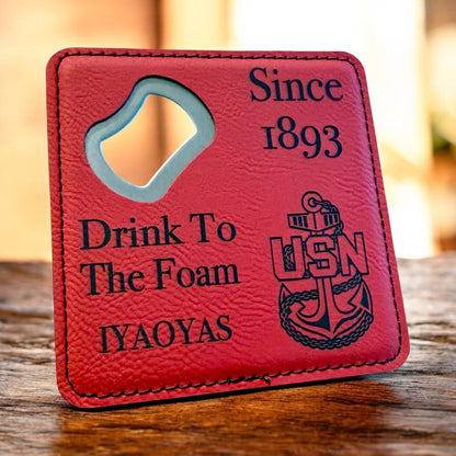 Navy Chief Ordnanceman IYAOYAS Bottle Opener Coaster