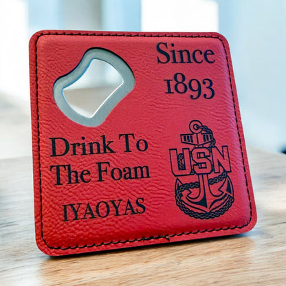 Navy Chief Ordnanceman IYAOYAS Bottle Opener Coaster