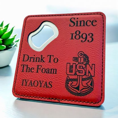 Navy Chief Ordnanceman IYAOYAS Bottle Opener Coaster