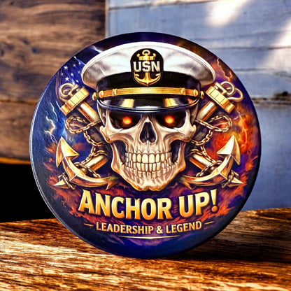 US Navy Chief Ceramic Coasters | Raised 3D UV Print | CPO Anchor Up | Honor Courage Commitment | Military Gift