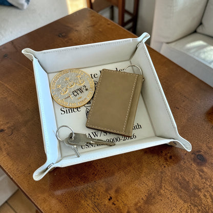 Personalized Navy Chief Catchall Tray – Deckplate Leader Retirement Gift, Custom Rank Name & Service Years