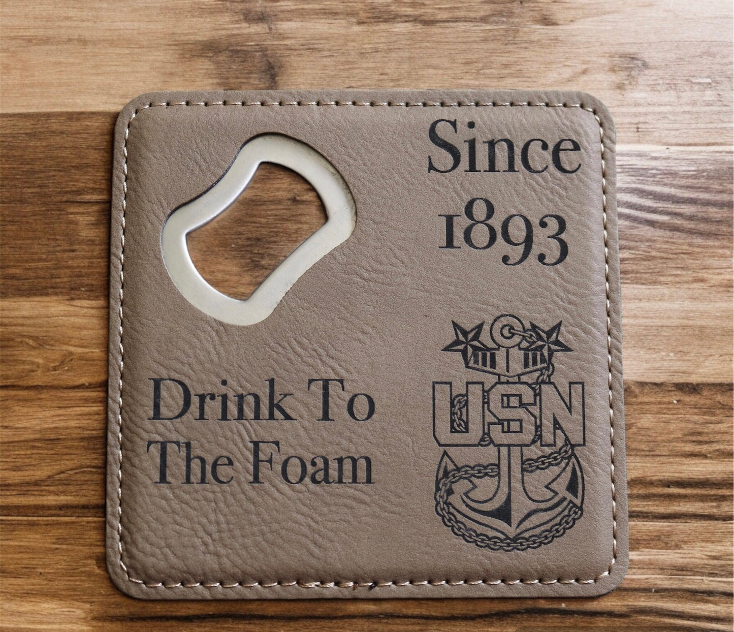 Navy Chief Bottle Coasters, Bottle opener, Beer coasters, Senior Chief, Master Chief and the GOAT