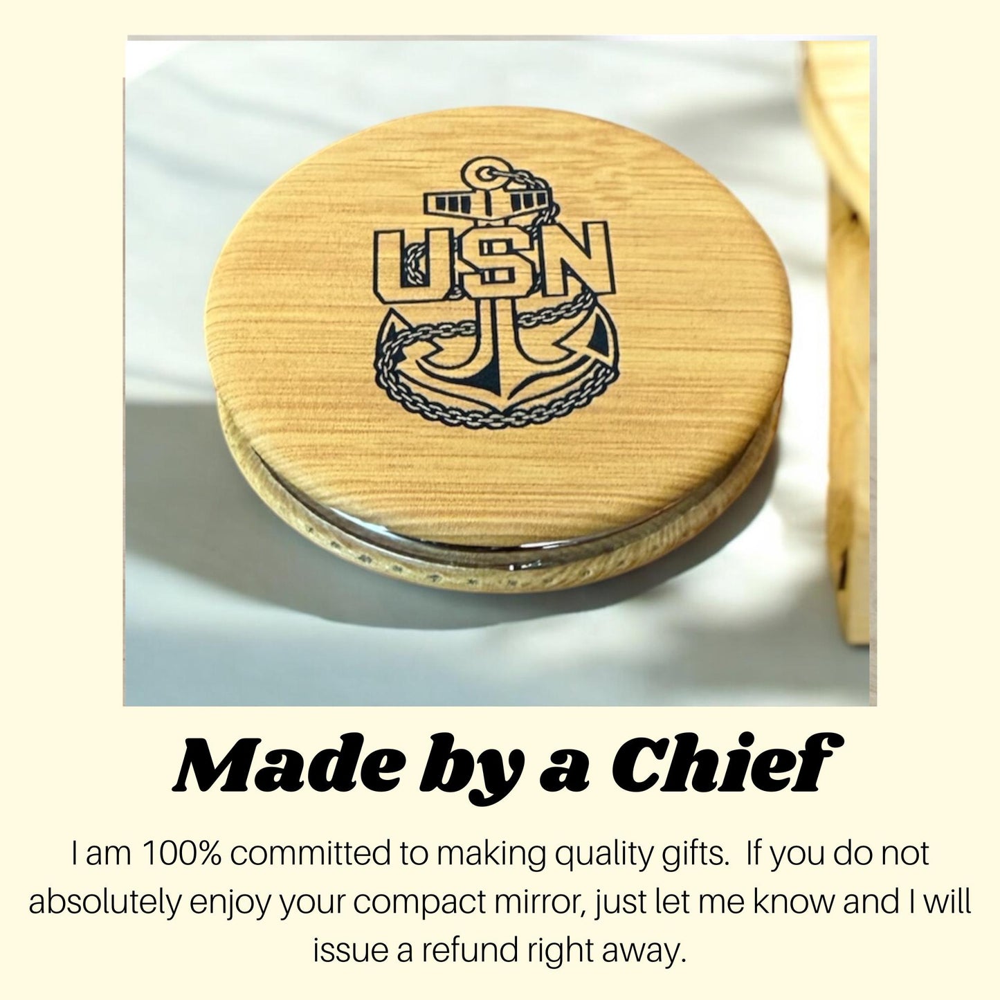 Navy Chief Compact Mirror, Chick Chief, Senior Chief, Master Chief, We Can Do It