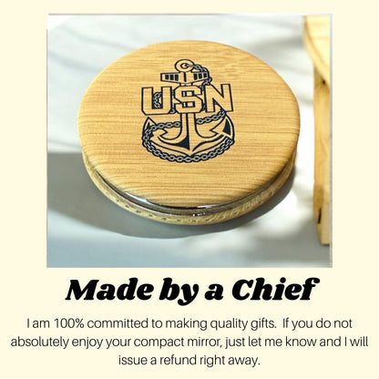 Navy Chief Compact Mirror, Chick Chief, Senior Chief, Master Chief, We Can Do It